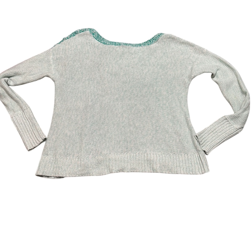 American Eagle Outfitters Teal Cable Knit Sweater - Picture 3 of 6